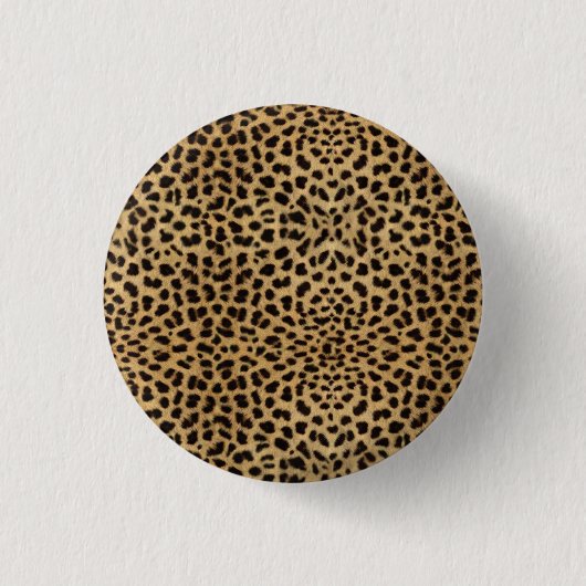 Cheetah Print Ronde Button 3,2 Cm (Voorkant)
