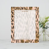Cheetah print, roze achtergrond persoonlijk briefhoofd (Staand voorkant)