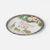 Cheetah Print Safari Glitter Two Wild Birthday  Papieren Bordje (Gekanteld)