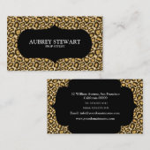 Cheetah Print Safari Visitekaartje (Voorkant / Achterkant)