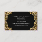 Cheetah Print Safari Visitekaartje (Achterkant)