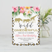 Cheetah Print Safari Wild Oneerlijke Verjaardag Kaart (Staand voorkant)