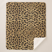 Cheetah Print Sherpa Deken (Voorkant)