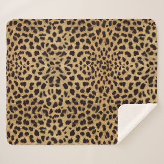Cheetah Print Sherpa Deken (Voorkant (horizontaal))