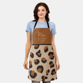 Cheetah Print Taming Keuken Bruin Zwart Grappig Schort (Gedragen)