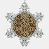 Cheetah Print Tin Sneeuwvlok Ornament (Voorkant)