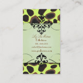 Cheetah print visitekaartjes (Achterkant)