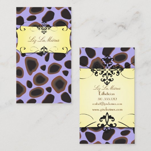 Cheetah print visitekaartjes (Voorkant / Achterkant)