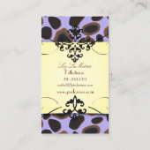 Cheetah print visitekaartjes (Achterkant)