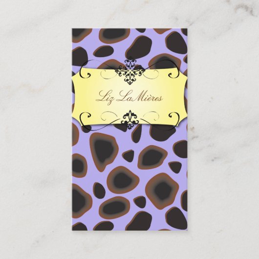 Cheetah print visitekaartjes (Voorkant)