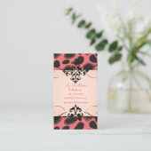 Cheetah print visitekaartjes (Staand voorkant)