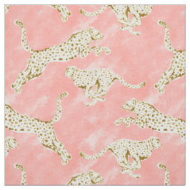 CHEETAH PROWL Blush Gold Cheetahs Stof