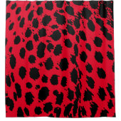 Cheetah Red Douchegordijn (Voorkant)