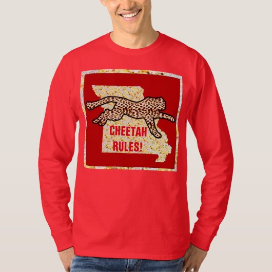 CHEETAH REGELS! T-SHIRT (Voorkant)