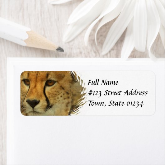 Cheetah retouradres mailinglabel etiket (Insitu)