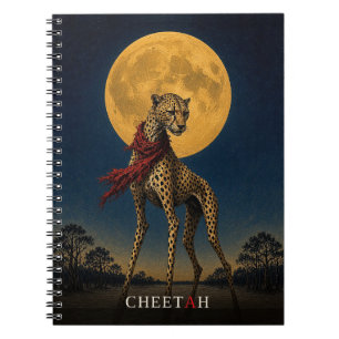 Cheetah Rode Sjaal gotische Surrealist Notitieboek
