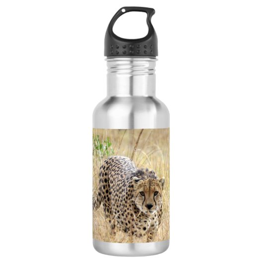 Cheetah roestvrijstalen waterfles (Voorkant)