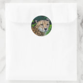 Cheetah Ronde Sticker (Tas)