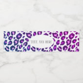cheetah roze, animal+print, Leopard, cheetah Waterfles Etiket (Enkel label)