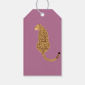 Cheetah, roze luipaard cadeaulabel (Achterkant)
