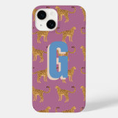 Cheetah, roze luipaard monogram Case-Mate iPhone case (Achterkant)