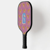 Cheetah, roze luipaard monogram pickleball paddle (Links)