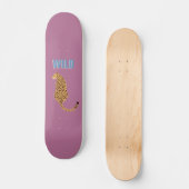 Cheetah, roze luipaard persoonlijk skateboard (Voorkant)