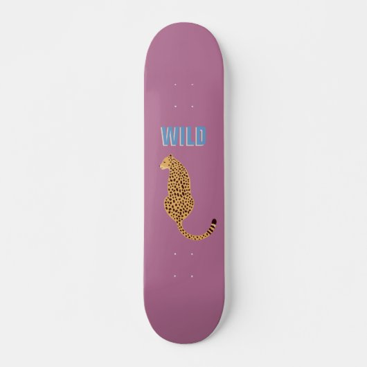 Cheetah, roze luipaard persoonlijk skateboard (Voorkant)