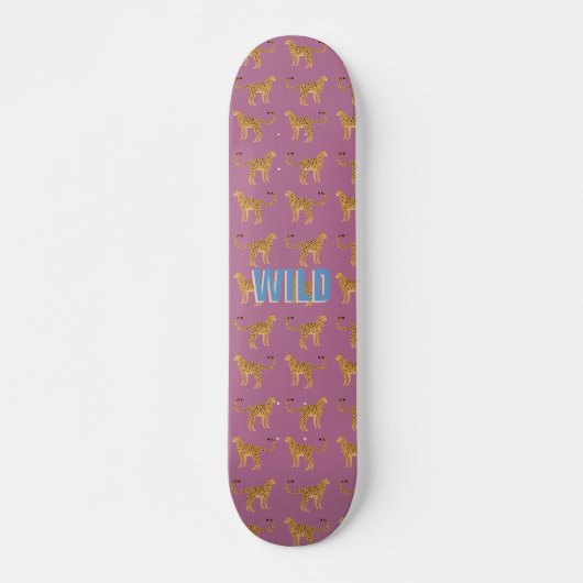 Cheetah, roze luipaard persoonlijk skateboard (Voorkant)