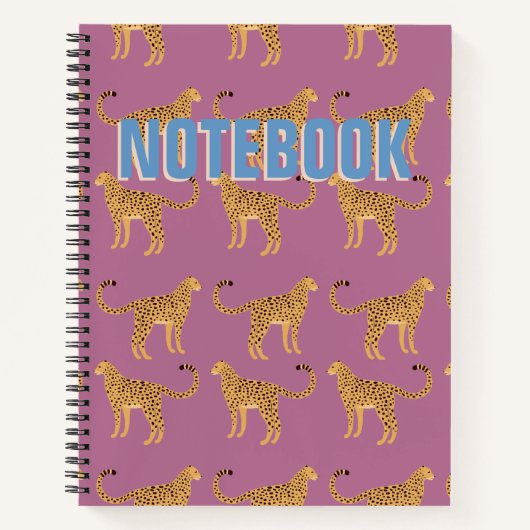 Cheetah, roze luipaard Spiral Notitieboek (Voorkant)
