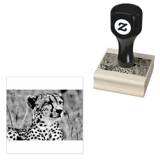 Cheetah Rubberstempel (Gestempeld)