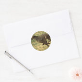 Cheetah Run Ronde Sticker (Envelop)