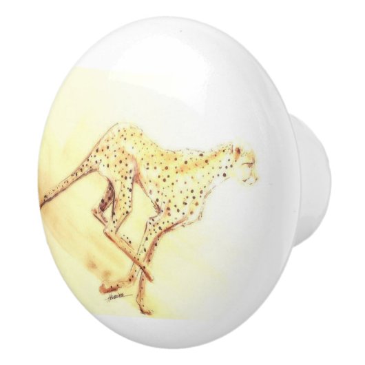 Cheetah runnen keramische knop (Rechts)
