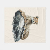 Cheetah rust op een rots fleece deken (Voorkant (Horizontaal))