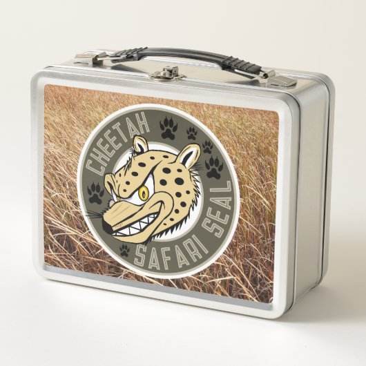 Cheetah Safari Seal Wildcat Lunchbox (Voorkant)