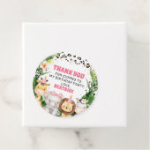 Cheetah Safari Twee Wild Birthday Dank je Bedankjes Labels (In situ)