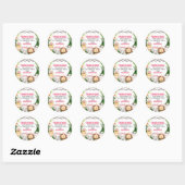 Cheetah Safari Twee Wild Birthday Dank je Ronde Sticker (Vel)