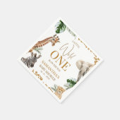 Cheetah Safari Wild One Baby Shower Paper Servet (Hoek)