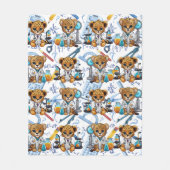 Cheetah Scientist Experiment Patroon Fleece Deken (Voorkant)