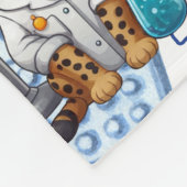 Cheetah Scientist Experiment Patroon Fleece Deken (Hoek)