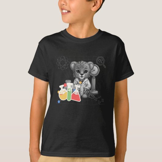 Cheetah Scientist Experiment T-shirt (Voorkant)
