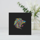 Cheetah Serpent Aztec Warrior Maya Inca Culture Gi Kaart (Staand voorkant)