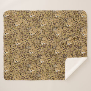 Cheetah Sherpa Deken