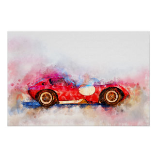 Cheetah side view perfect poster