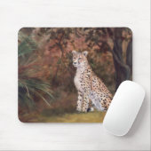 Cheetah Sitting Proud Mousepad Muismat (Met muis)