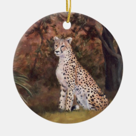 Cheetah Sitting Proud Ornament (Voorkant)