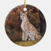 Cheetah Sitting Proud Ornament (Achterkant)