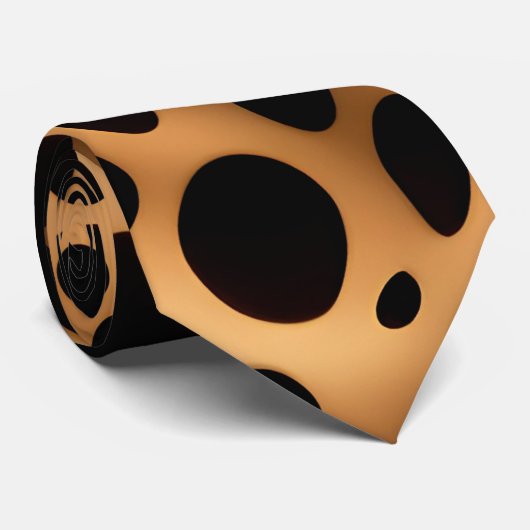 Cheetah skin Abstract geometrisch patroon Stropdas (Opgerold)