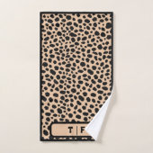 Cheetah Skin Print Initiaal Monogram | Bad Handdoek (Handdoek)