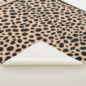 Cheetah Skin Print Initiaal Monogram | Sherpa Deken (3/4)